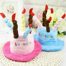 Dogs Pet Dog Birthday Caps Hat with Cake Candles Design Birthday Party Cost H1Q5