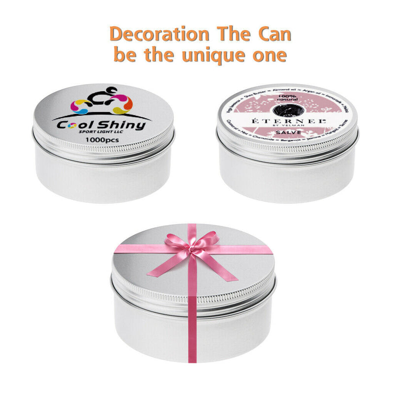 10 Pieces 5ml Aluminium Lip Balm Soap Tins Case Mints Ointment Glitters Jars