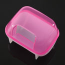 Pink White Small Hamsters Bathing Sand Cage Pet Bathroom 10 x 7 x 7cm