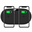 Dual Wireless Charging Pad,10W Qi Certified Fast Charger Two Phones Compati