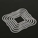 6Pcst Wavy Square Frames Cutting Dies Stencils For DIY Scrapbooking Pape hv2n