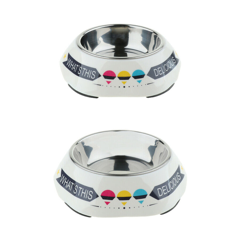 Pet Dog Feeder Cat Feeding Bowl Food Container Stainless Steel Bowl 180ml