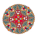 Bohemia 49" Round Elastic Tablecloth Table Cover Indoor Outdoor Dining Party
