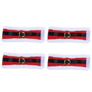 4pcs Christmas Belt Buckle Napkin Ring Tableware Dinner Santa Claus Cover