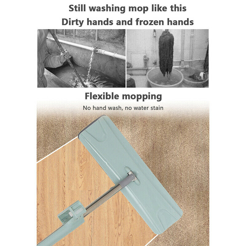 Dry Wet Flat Floor Mop Washable Microfiber Cleaning Pads Home Floor Clean Kn
