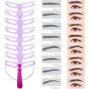 8PCS DIY Eyebrow Shaper Makeup Template Eyebrow Grooming Shaping Stencil Kit Bj