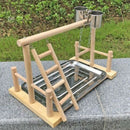 Parrot Wood Stand Activity Center Ladder Swing Tray Cup Perch Bird Play Rac