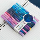 12pcs/set Large Capacity Gel Pen School Office Black Ink Constellations Pattern