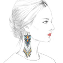 Bohemian Handmade Beaded Long Tassel Earrings For Women Fashion Jewelry Mul