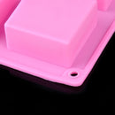 6-Cavity Cell Plain Rectangle Silicone Mould Cake Soap Mold Chocolate Candy Tray