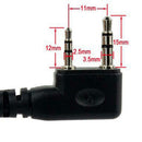 2 Pin Ear Bar Earpiece Mic PTT Headset for Kenwood BAOFENG TYT WOUXUN Radio