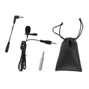 Lavalier Microphone with 1 Windscreen Muff, Condenser Lapel Clip-On Mic for DSLR
