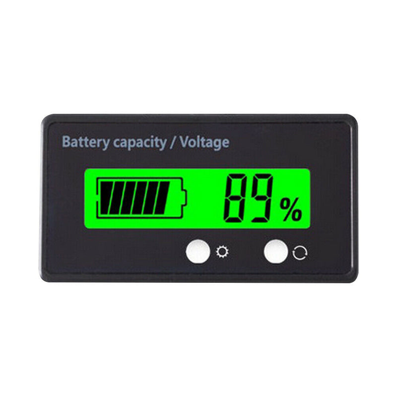 Digital Lead Acid Lithium Battery Capacity Tester Voltmeter Green Backlight