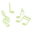 45pcs Stickers For Kid's Luminous Wall Stickers Musical Note Glow In Th YOZ