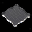 Clear Acrylic Block Stamp Blocks with Grid Stamping Craft Tool DIY 75x75mm