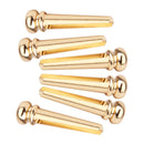 6x Brass Guitar Bridge Pins Peg DIY Golden for Acoustic Classical Guitar