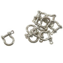 10 PCS O Shape Stainless Steel Anchor Shackle Outdoor Rope Paracord Bracele