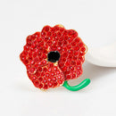 Flower Rhinestone Brooch Badge Jacket Lapel Women Dress Shirts Clothes Pins