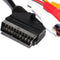 1.5m Scart to RCA Triple 3 x Phono Cable Composite Audio Video Lead