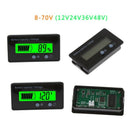 12V 24V 36V 48V 8-70V LCD Acid Lead Battery Capacity Voltmeter Voltage Tester