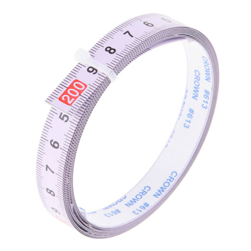 2Pcs/Set Durable Miter Saw Track Tape Measure Self Adhesive Backing Metric Steel