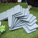 12Pc Grey Garden Fence Edging Cobbled Stone Effect Plastic Lawn Edging Plan