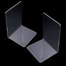 Book Shelf Bookend Transparent Desk Tidy Office Study Plastic Clear Acrylic Tool