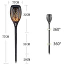 51 LED Flame Solar Torch Light Waterproof Flickering Path Garden Lamps