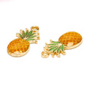 10Pcs/Set Enamel Alloy Pineapple Charms Pendant Jewelry Finding DIY Making Cr BX
