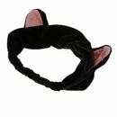Hairbands hair ornament with cat ear for facial - black H7A6
