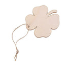 10pcs Four-leaf Clovers Wood Ornament DIY Craft Home Party Hanging Decor