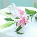 Simulation Flowers Lily Artificial Plants -Light pink S8Y4
