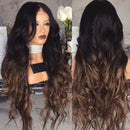 Long Wavy Wig Women Long Curly Hair Rose Net High Density Heat Resistant Sy