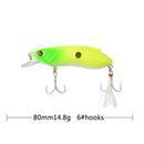 Fishing Lures Crank Bait Squid Black Fish Lure With Feather Hook Tackle S RPK