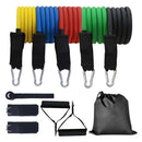 11x Resistance Band TPE Elastic Pull Rope Home Gym Fitness Equipment Tool