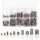 200pcs Stainless Steel Hex Socket Set Screw Grub Screws Assortment Kit M3-M8