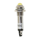10pcs 8mm 24V Yellow LED Metal Indicator Light XD8-2