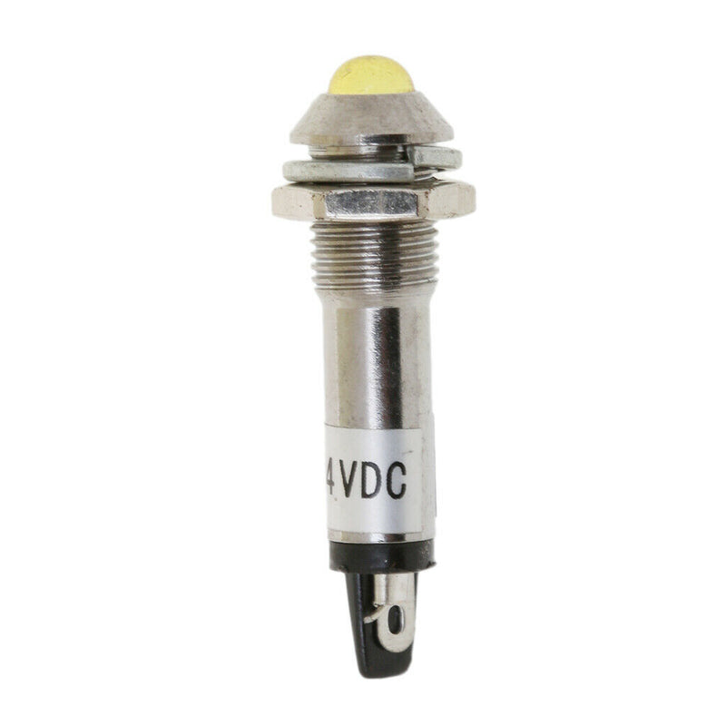 10pcs 8mm 24V Yellow LED Metal Indicator Light XD8-2
