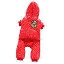 Pet Dog Cat Hoodie Jacket Winter Warm Windproof Costume Coat Red