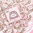 45pcs/box Pink Pig DIY Stationary Stickers Paper Lables Gifts Packaging Decor~
