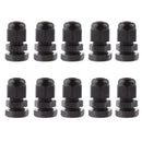 10X 3-6.5mm Black PG7 Cable Gland Connector IP68 Waterproof Plastic