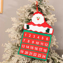 Christmas Advent Calendar Santa Claus Snowman Elk with cloth hooks Decorat Hn
