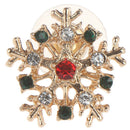 Lovely Rhinestone Alloy Christmas Snowflake Shape Stud Earring Lady's Jewe 3C