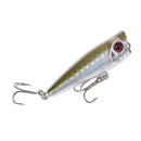 1pc Popper Fishing Lures Bait Crank Crankbait Lure Tackle Treble Hooks 50mm 4.5g