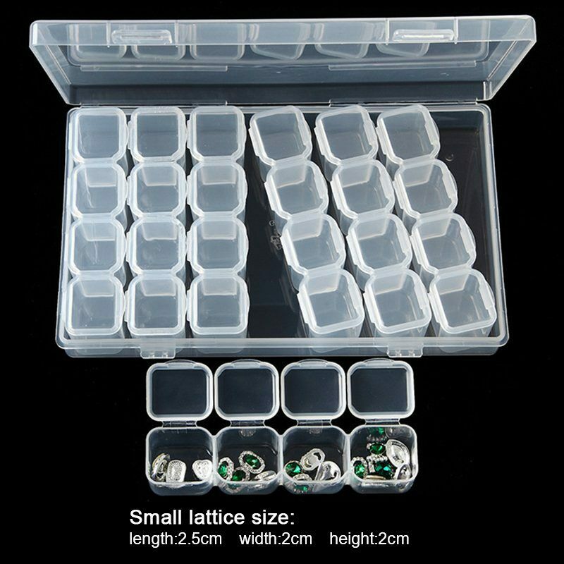 Nail 28 lattice jewelry box can be assembled demolition box nail decoration L7G9