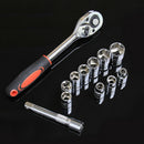 1/4 inch Socket Set Ratchet Wrench Extension Rod Combo Tools Kit  6.3mm