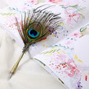 Retro Peafowl Feather Dip Pen Writing Ink Set Fountain Pens Stationery Gift