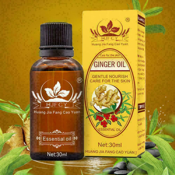30ML 100% Natural-Plant Ginger Oils Therapy Lymphatic Drainage Massage C2Q2 C9E4