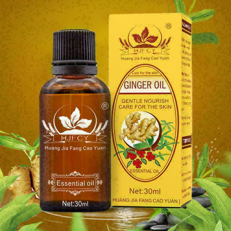 30ML 100% Natural-Plant Ginger Oils Therapy Lymphatic Drainage Massage C2Q2 C9E4