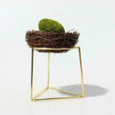 Nordic style geometric iron rack holder metal stand with ceramic planter ta E6T1